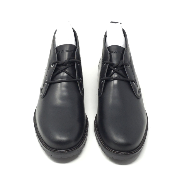 Cole Haan Chukka Boots Midland Lug Water Resistant Leather Black - Picture 10 of 13